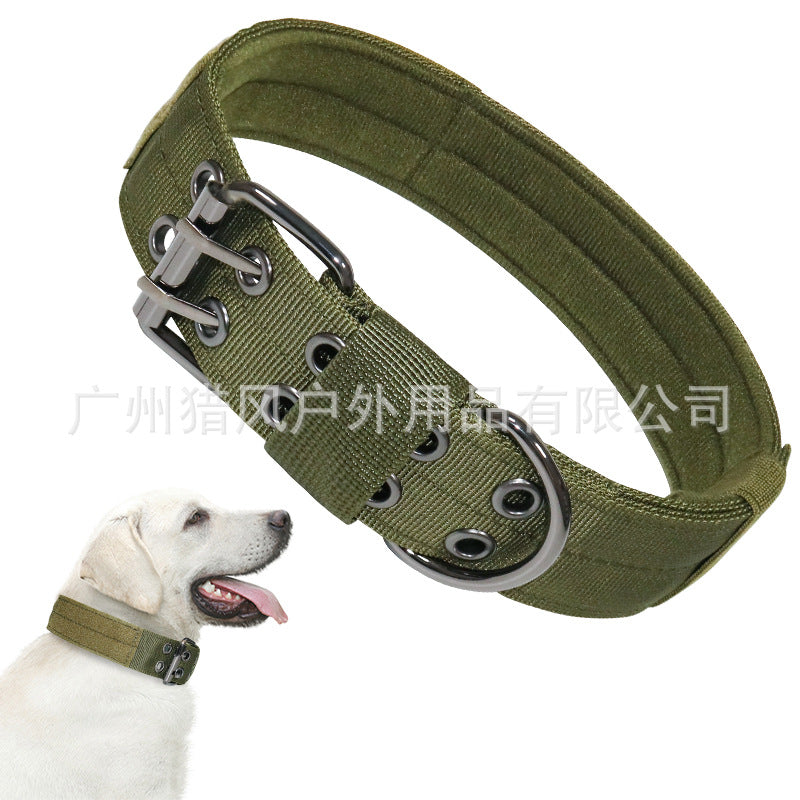 Adjustable 5-Level Tactical Dog Collar with Leash – Perfect for Large Breeds like German Shepherd & Malinois