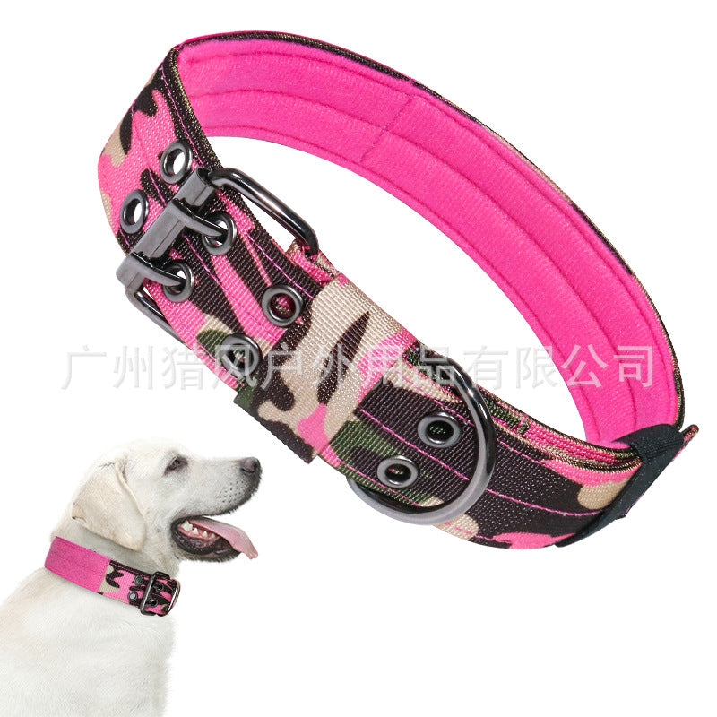 Adjustable 5-Level Tactical Dog Collar with Leash – Perfect for Large Breeds like German Shepherd & Malinois