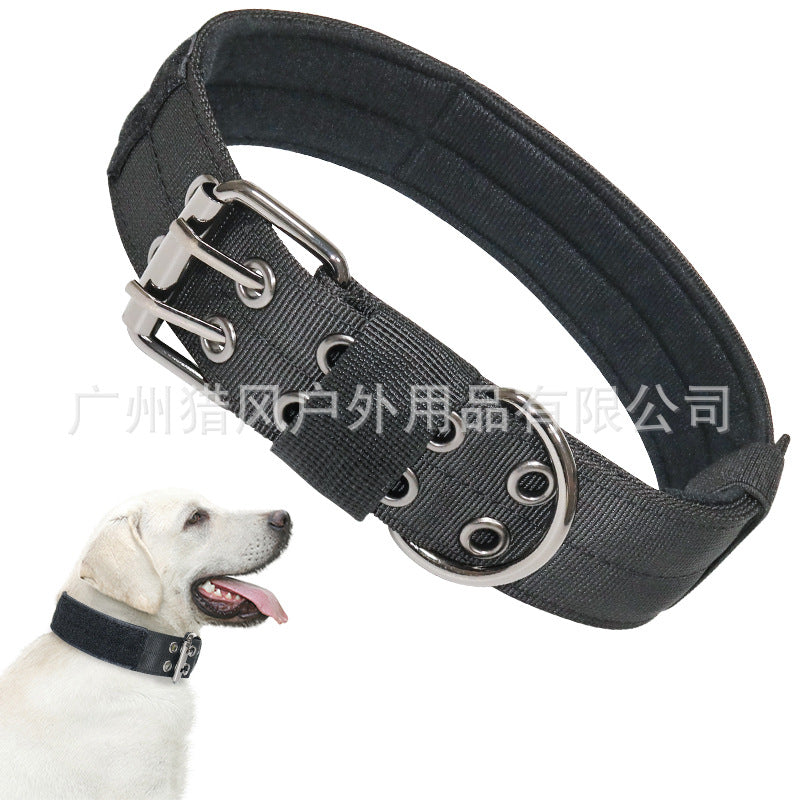Adjustable 5-Level Tactical Dog Collar with Leash – Perfect for Large Breeds like German Shepherd & Malinois
